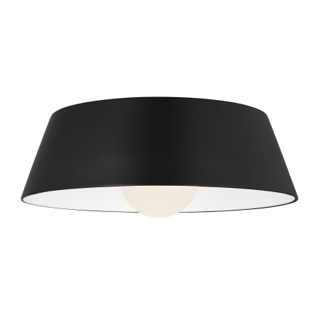 Visual Comfort Joni Single Light 17" Wide LED Flush Mount Ceiling Fixture - 277V Matte Black / 3000K