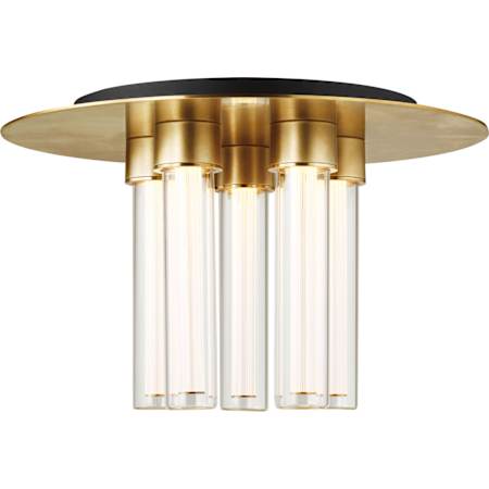 Visual Comfort Kola 13" Wide LED Flush Mount Ceiling Fixture Natural Brass