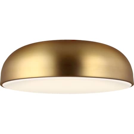 Visual Comfort Kosa Single Light 13" Wide LED Flush Mount Ceiling Fixture Aged Brass / 3000K