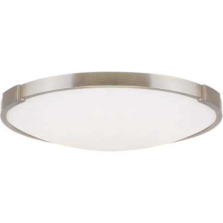 Visual Comfort Lance Convertible Single Light 13-13/32" Wide Integrated LED Flush Mount Ceiling Fixture / Wall Sconce with a Frosted Glass Shade - 277V Satin Nickel / 2700K