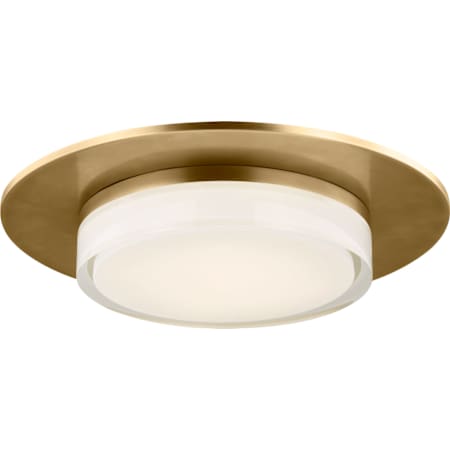 Visual Comfort Sen 17" Wide LED Flush Mount Drum Ceiling Fixture - 277 Natural Brass