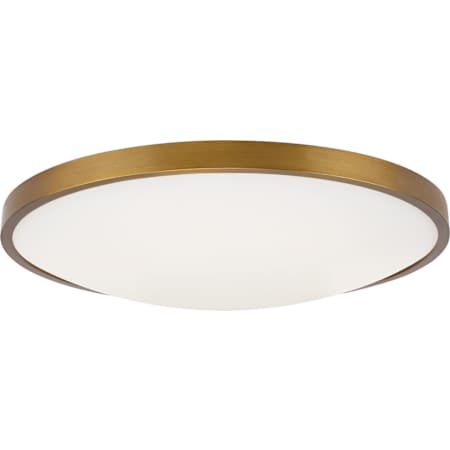 Visual Comfort Vance Convertible 13" Wide Integrated LED Flush Mount Ceiling Fixture / Wall Sconce with a Frosted Glass Shade - 277V Aged Brass / 2700K