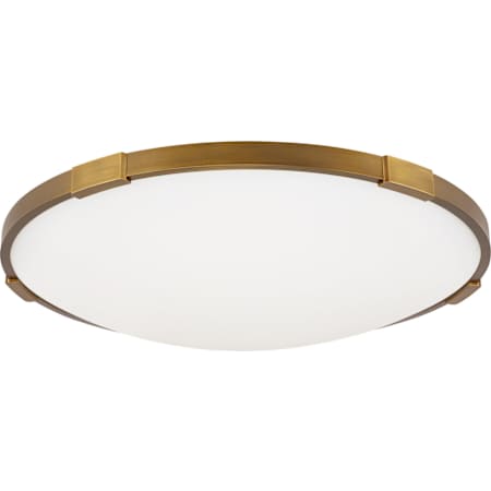 Visual Comfort Vance Convertible 13" Wide Integrated LED Flush Mount Ceiling Fixture / Wall Sconce with a Frosted Glass Shade Aged Brass / 2700K