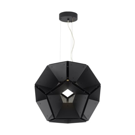 Visual Comfort Hex Suspension 36" Wide Integrated LED Chandelier Black / Black / 3000K