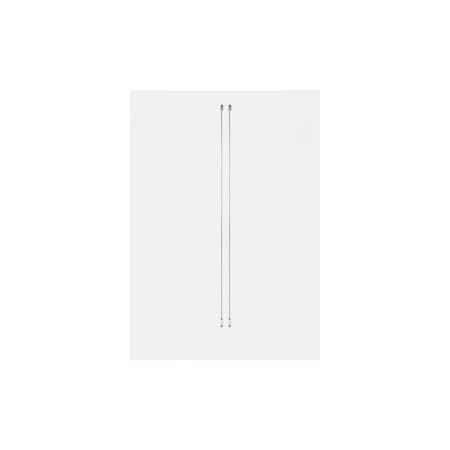 Visual Comfort Pair of Kable Lite 48" Hardwire Feeds Satin Nickel