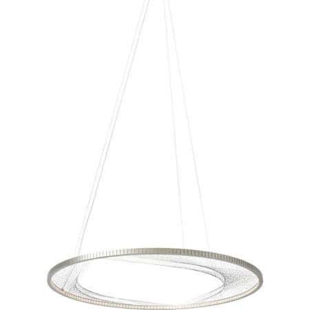 Visual Comfort Interlace 45" Wide Integrated LED Ring Chandelier Satin Nickel / 2700K
