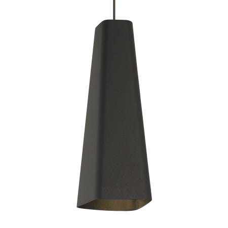 Visual Comfort Rhonan 4" Wide LED Mini Pendant with a Black Shade and LED Bulb - for Kable Lite System Satin Nickel