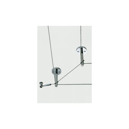 Visual Comfort Kable Lite Rigid Post Standoff Turn with 5" Drop Satin Nickel