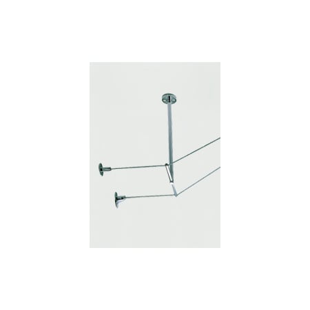 Visual Comfort Kable Lite Rigid T Standoff with 5" Drop and 3.5" Cable Separation Satin Nickel