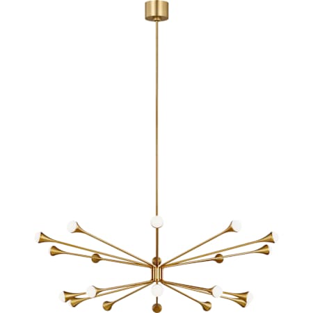 Visual Comfort Lody 20 Light 48" Wide LED Chandelier Aged Brass / 3000K