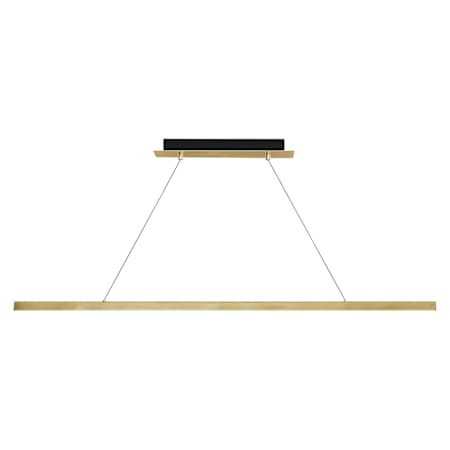 Visual Comfort Dessau 48" Wide LED Linear Chandelier Natural Brass