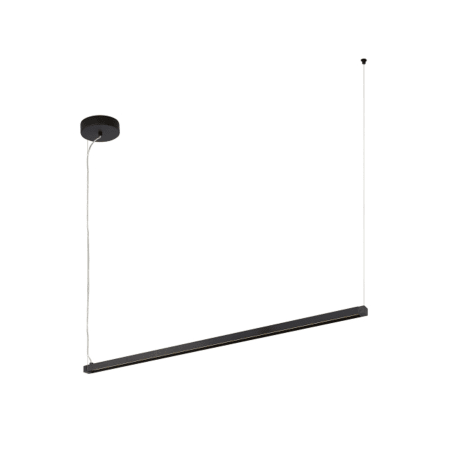 Visual Comfort Dyna 93-1/2" Wide Integrated LED Linear Chandelier with Surface Mounted Transformer Anodized Black / Prismatic / 2700K