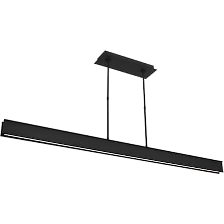 Visual Comfort I-Beam 72" Wide LED Linear Chandelier Nightshade Black