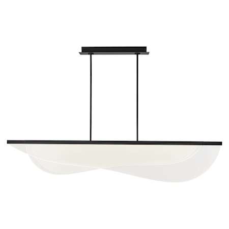 Visual Comfort Nyra 3 Light 10" Wide LED Linear Chandelier Nightshade Black