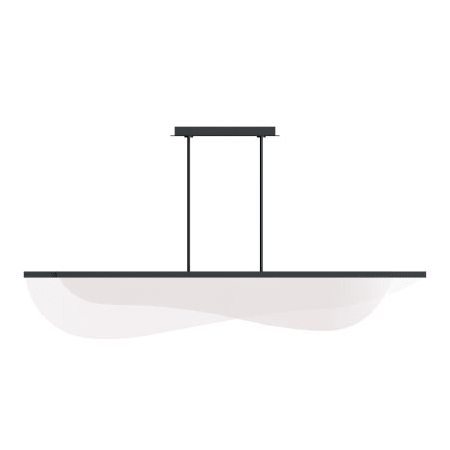 Visual Comfort Nyra 3 Light 72" Wide LED Linear Chandelier with Acrylic Diffuser Nightshade Black