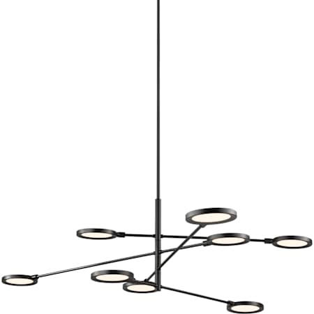 Visual Comfort Spectica 8 Light 6" Wide LED Chandelier Black / Black