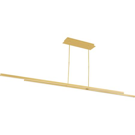 Visual Comfort Stagger 84" Wide Linear Chandelier Natural Brass