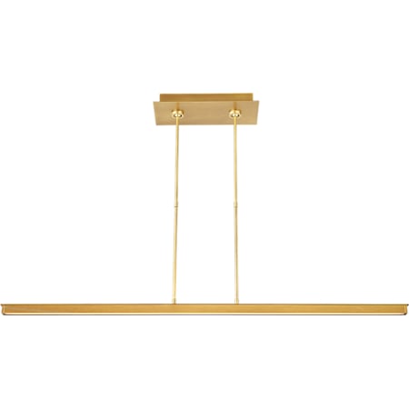 Visual Comfort Stagger 48" Wide Linear Chandelier Natural Brass