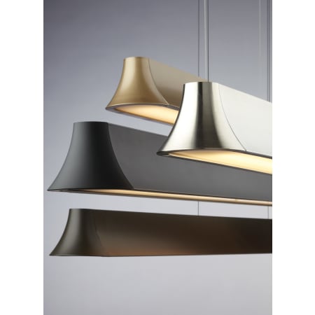 Visual Comfort Zhane 49" 1 Light Linear Suspension LED Chandelier Black