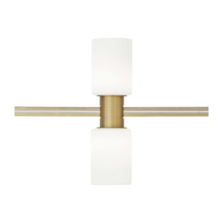 Visual Comfort Cylinders MonoRail 3" Tall 3000K LED Track Head Aged Brass