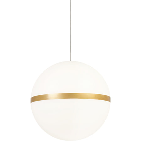 Visual Comfort Hanea 7" Wide Mini Pendant with Shade Natural Brass