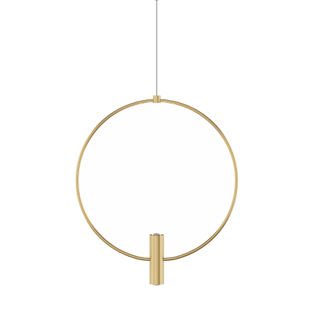 Visual Comfort Layla 13" Wide LED Pendant with Shade Natural Brass