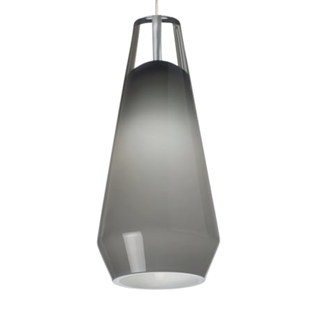Visual Comfort Lustra MonoRail LED Mini Pendant with Shade Satin Nickel / Smoke Shade