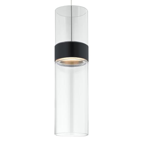 Visual Comfort Manette 4" Wide LED Mini Pendant with Shade Black / Satin Nickel