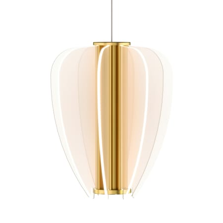 Visual Comfort Nyra 9" Wide LED Mini Pendant with Shade Plated Brass