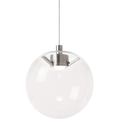 Visual Comfort Palona 8" Wide LED Mini Shaded Pendant Satin Nickel