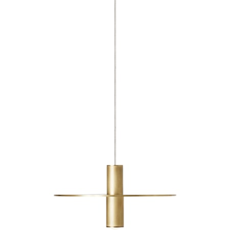 Visual Comfort Ponte 8" Wide LED Mini Pendant with Shade Natural Brass