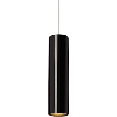 Visual Comfort Piper 3" Wide LED Mini Pendant Black / Satin Nickel
