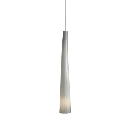 Visual Comfort Zenith Mini Pendant with Color Shade Satin Nickel