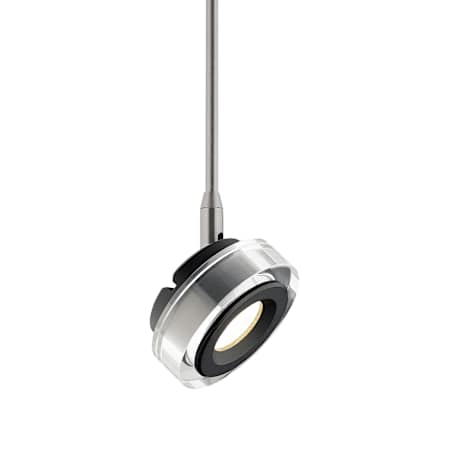 Visual Comfort LED Mini Pendant with Shade Satin Nickel