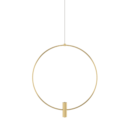 Visual Comfort Layla 18" Wide LED Pendant with Ring Shade Natural Brass