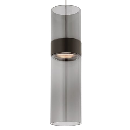 Visual Comfort Manette LED Mini Pendant Smoke with Antique Bronze finish
