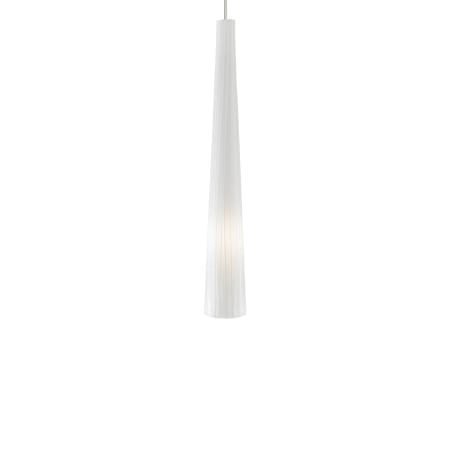 Visual Comfort Zenith Mini Tapered Shaded Pendant White with Antique Bronze finish