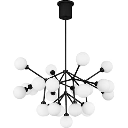 Visual Comfort Mara 29" Wide LED Chandelier Matte Black / 2700K