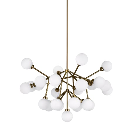 Visual Comfort Mara 25 Light LED Chandelier Aged Brass