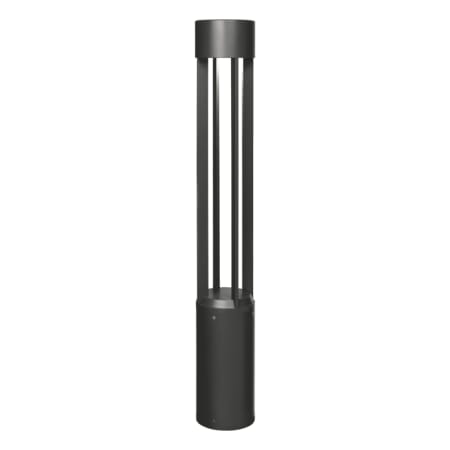 Visual Comfort Single Turbo 6" Wide 120, 277V Integrated LED Bollard Path Light with Shade Black / 3000K