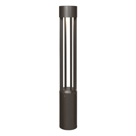 Visual Comfort Single Turbo 120, 277V LED Bollard Shaded Path Light Bronze / 3000K / 20 Degree Narrow