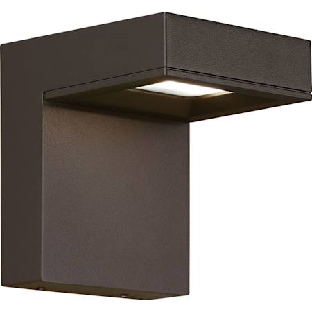 Visual Comfort Taag 6" Tall LED Wall Sconce with Button Photocontrol and In-Line Fuse Bronze / 3000K