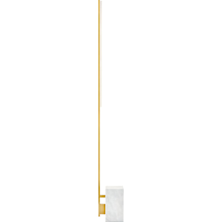 Visual Comfort Klee 70" Tall LED Column Floor Lamp Natural Brass / Marble