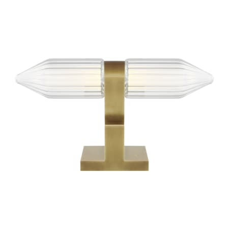 Visual Comfort Langston 8" Tall LED Tree Table Lamp Plated Brass