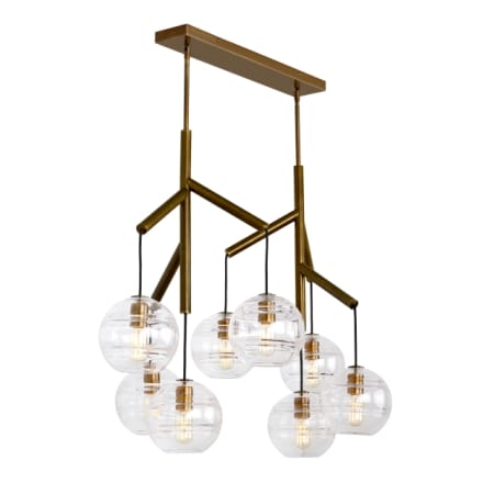 Visual Comfort Sedona 8 Light 40" Wide Multi Light Pendant Aged Brass / Clear