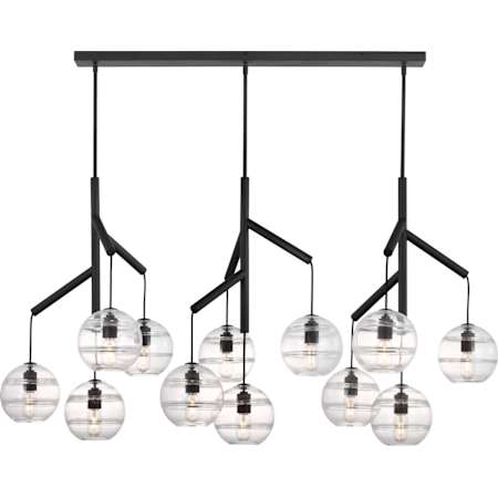 Visual Comfort Sedona 63" Wide 12 Light Chandelier Nightshade Black