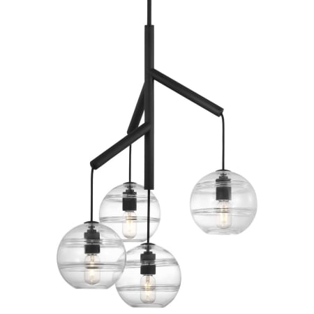 Visual Comfort Sedona 25" Wide 4 Light Chandelier Nightshade Black