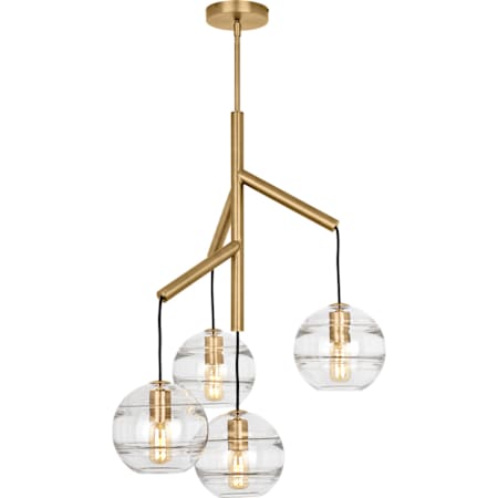 Visual Comfort Sedona 4 Light 25" Wide Multi Light Pendant Aged Brass / Clear