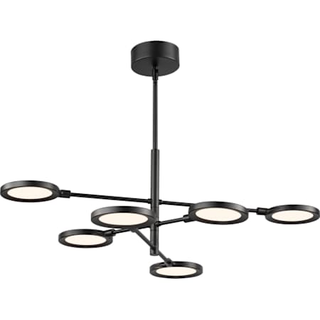 Visual Comfort Spectica 6 Light 27" Wide LED Chandelier Black / Black