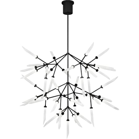 Visual Comfort Spur 45 Light 42" Wide LED Sputnik Chandelier Matte Black